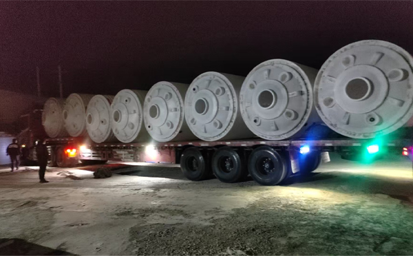 徽县锥底桶交付现场